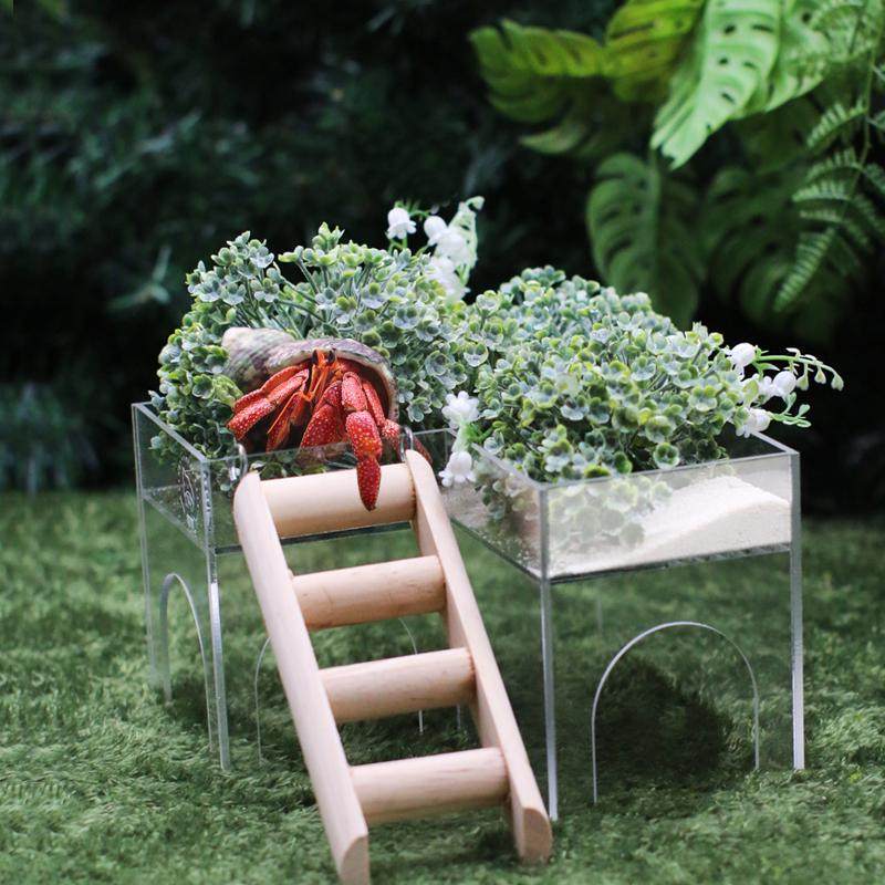 寄居蟹亚克力躲避屋～二层平台小跃台造景装饰高透多造型大号小号,淘宝优惠券,粉丝福利购,淘宝优惠卷