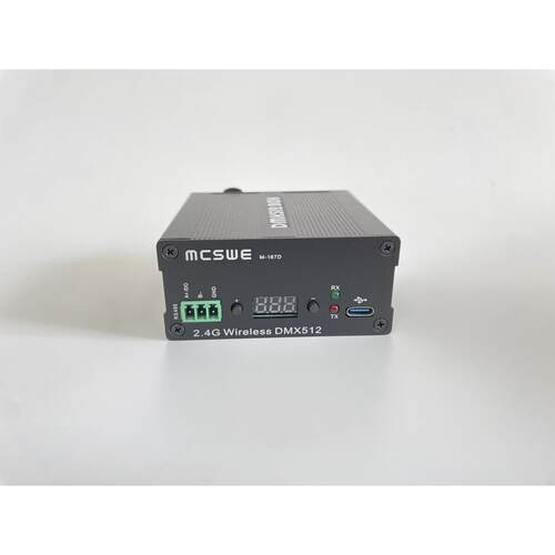 无线DMX512收发器速高稳定 舞台灯接光讯号传旋输 转灯架M-167D_5 - 图1