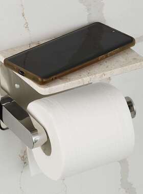 天然大理石手机纸巾置物架壁挂式卫生间卷纸架轻奢厕纸架