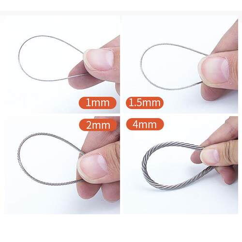 304不锈钢钢丝绳细软 1 1.5 2 3 4 5 6mm晒衣绳晾衣绳晾衣架钢丝 - 图1