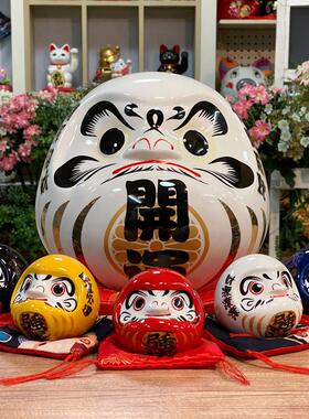 开 业创意礼品日式店铺装饰覆古家居玄关摆件开 运招财达摩陶瓷钱