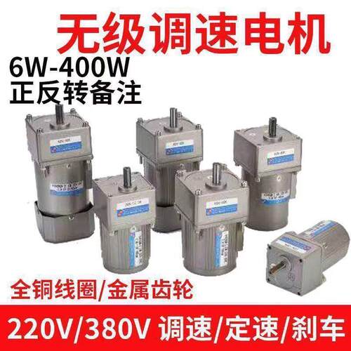 台力交流带调速器微型减速电机马达单相220V/6W-400W减速电垒德株 - 图2