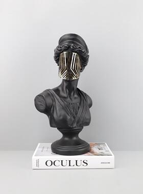 欧断臂维纳斯大卫人物摆件客0486式厅办公室酒店展厅家术软居装饰