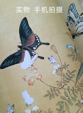 清《百图》国术长卷蝶工笔画艺微喷打印画花FQD鸟画手卷装裱