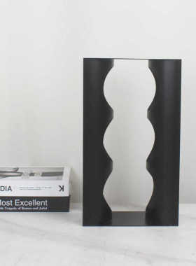 现代简约轻奢创意红酒架摆件样板间家居餐厅客厅酒店酒柜装饰品