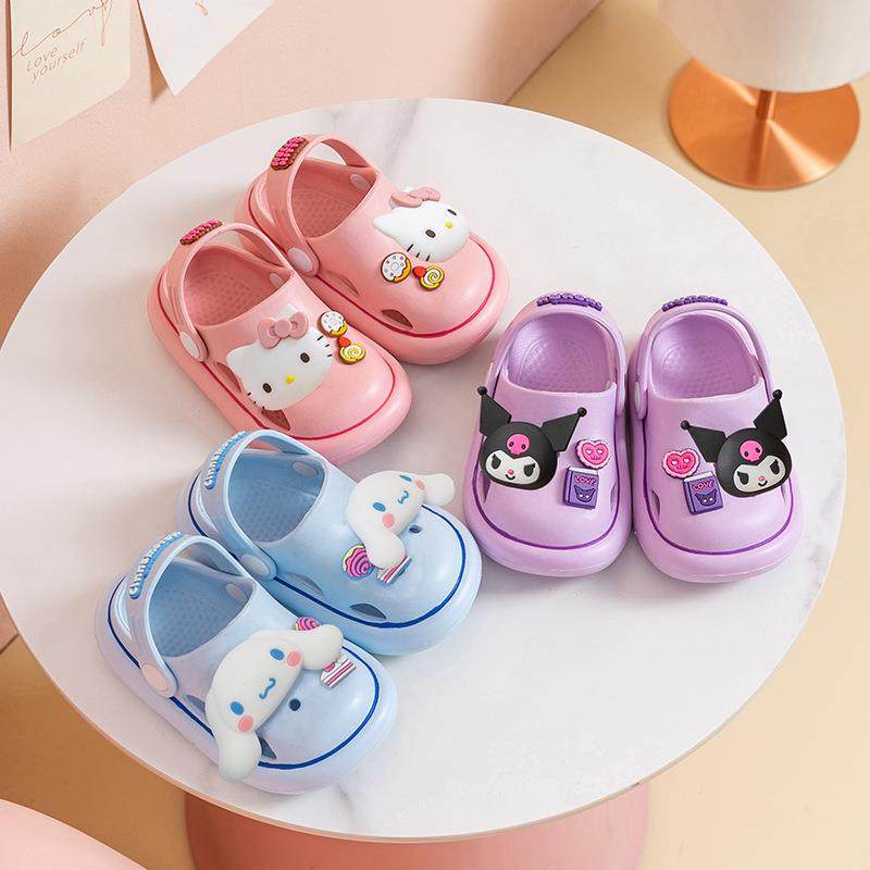 三丽鸥儿童洞洞鞋2025新款女童凉鞋夏季外穿防滑沙滩鞋宝宝凉拖鞋,淘宝优惠券,粉丝福利购,淘宝优惠卷