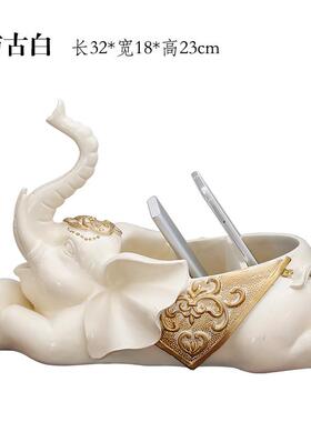 高档象摆收纳盒客厅设现代客大厅摆件室内家用居饰品送人礼物实放