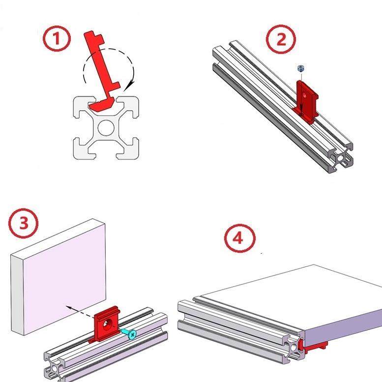 MSR铝型材配件欧标铝型材20/30/40/45框架层板托架DIY框架支架,淘宝优惠券,粉丝福利购,淘宝优惠卷