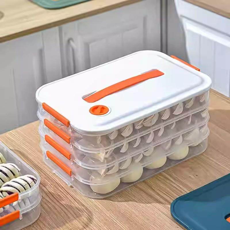 水饺盒专用多层保鲜盒大容量厨房冰箱冷冻馄饨水饺托 托盘包子收,淘宝优惠券,粉丝福利购,淘宝优惠卷