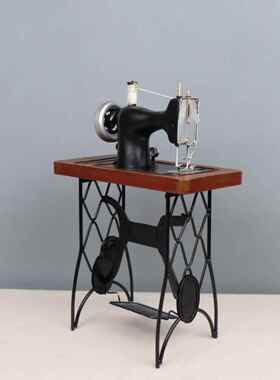 覆古7080年代老物件老式缝纫机模型摆件服装店橱窗陈列装饰工艺品