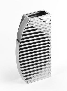 简斑马约横纹瓶摆件家居样板房店展厅不规则条纹花器艺酒花EYJ术