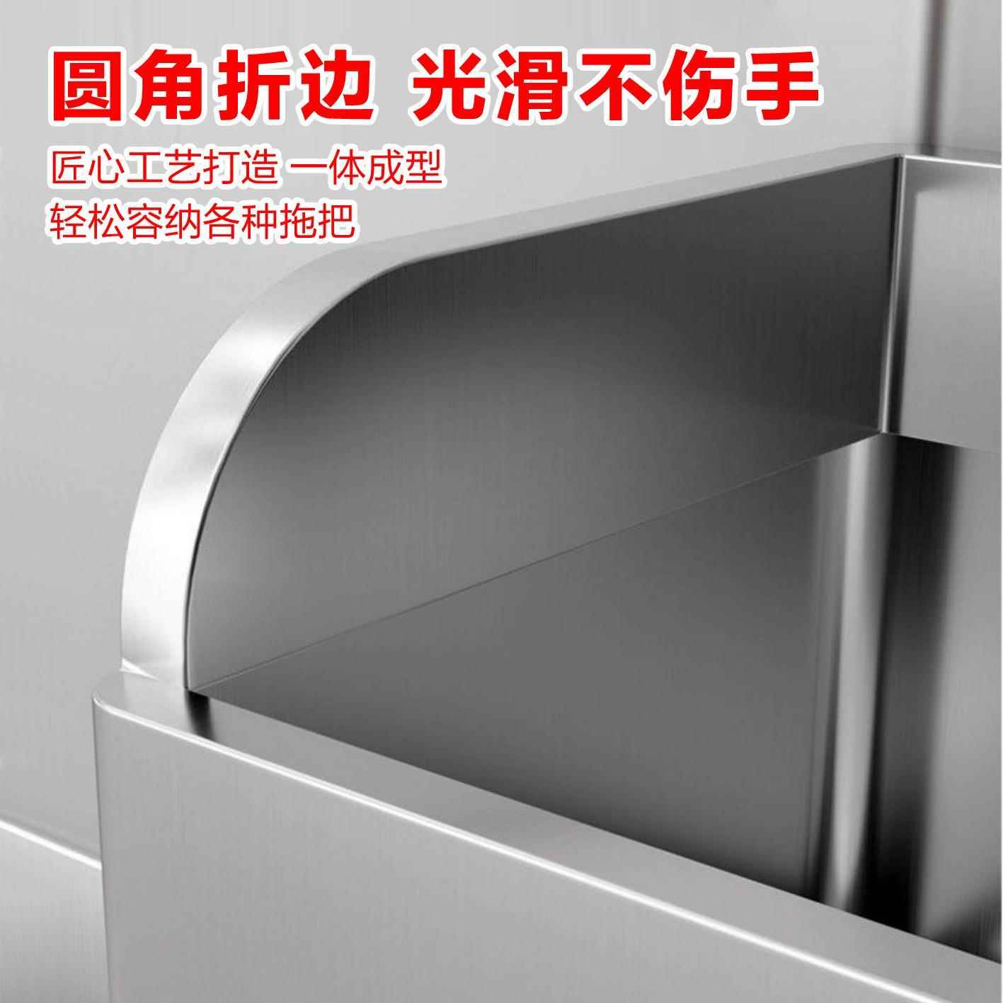 不锈钢拖把池长方形墩拖布池家用商用一体卫生间学校医院阳台定制 - 图2