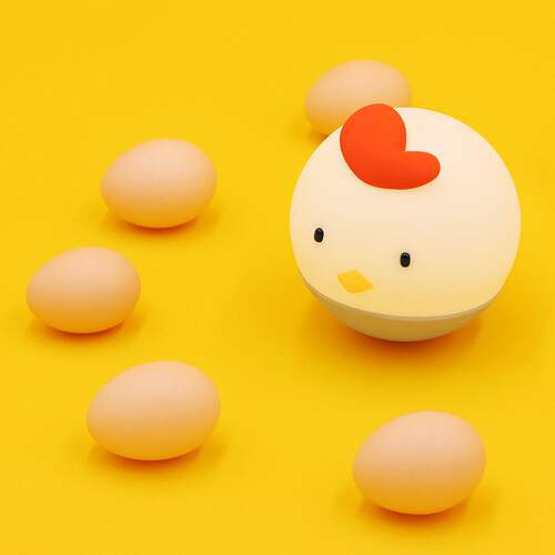 新品卡通咕咕鸡小夜灯LED床头灯拍拍灯卧室儿童伴睡智能家居灯 - 图1