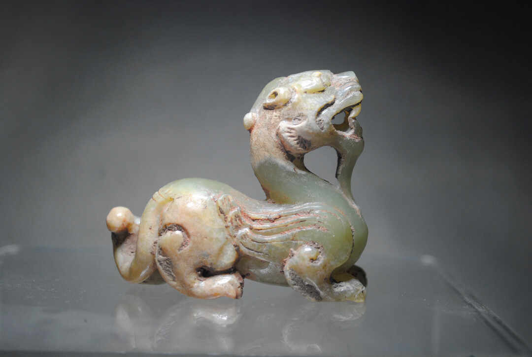 漢代 貔貅置物 古玉和田玉 中国美術 骨董工芸収蔵アンティーク