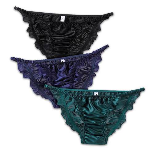 Women Thin Belt Sexy Luxury Real Silk Briefs Seamless Soft P - 图2