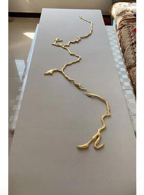 锻铜浮雕黄铜长江壁画紫铜浮雕画手工贴金箔山水画铜版画装饰定做