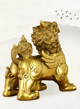 新款直销纯铜貔貅开业招财聚财铜雕皮丘客厅办公室店铺摆件