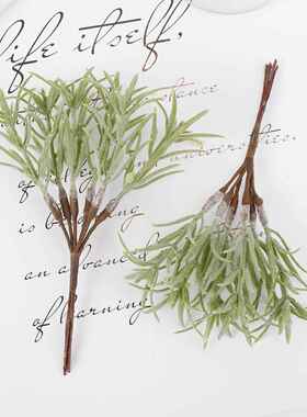北欧仿真绿植叶子 婚庆摆件插花素材道具拍摄家居装饰塑料假叶