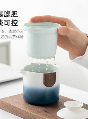 便携式旅行茶具套装户外包简易功夫泡茶壶茶杯装备单人露营快客杯