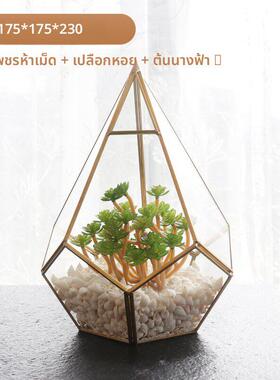 欧式家居饰品几何玻璃罩子摆件服装店咖啡厅客厅家居陈列摆设软装