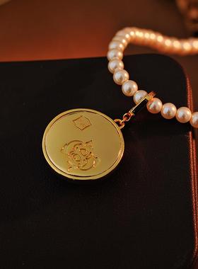 2025新款年天然巴洛克项链微镶高级感双鱼座气质百搭珍珠项链