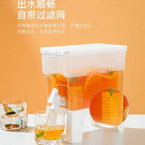 米木.冷水壶带龙头冰箱凉水壶过滤家用饮料桶冷饮水果茶桶冷萃壶 - 图3