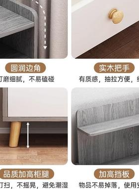 床头柜卧室家用加宽床边小柜子带抽屉收纳柜出租屋卧室简易储物柜