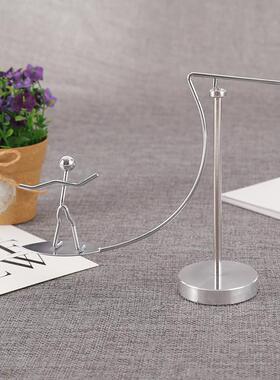 冲浪滑雪造型旋转小铁人 不倒翁平衡小人摆件桌面装饰 减压小玩意