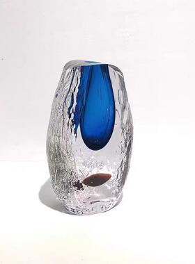 琉璃花瓶摆件客厅花轻餐奢风桌玄1720关厚重透玻璃明水养花器摆插