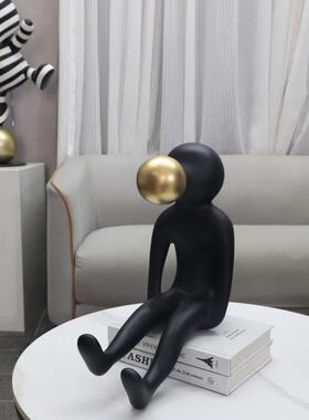 北欧脂创吹泡泡卡1100通软人意物雕塑树摆件客厅卧室儿童房装家居