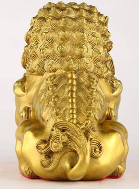 厂家铜狮子一对北京狮宫门狮无底宫门狮家居工艺品礼品