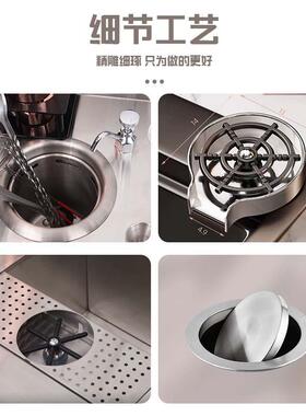 水吧台商用奶茶店设备全套奶茶操作台奶茶机冰箱水吧工作台