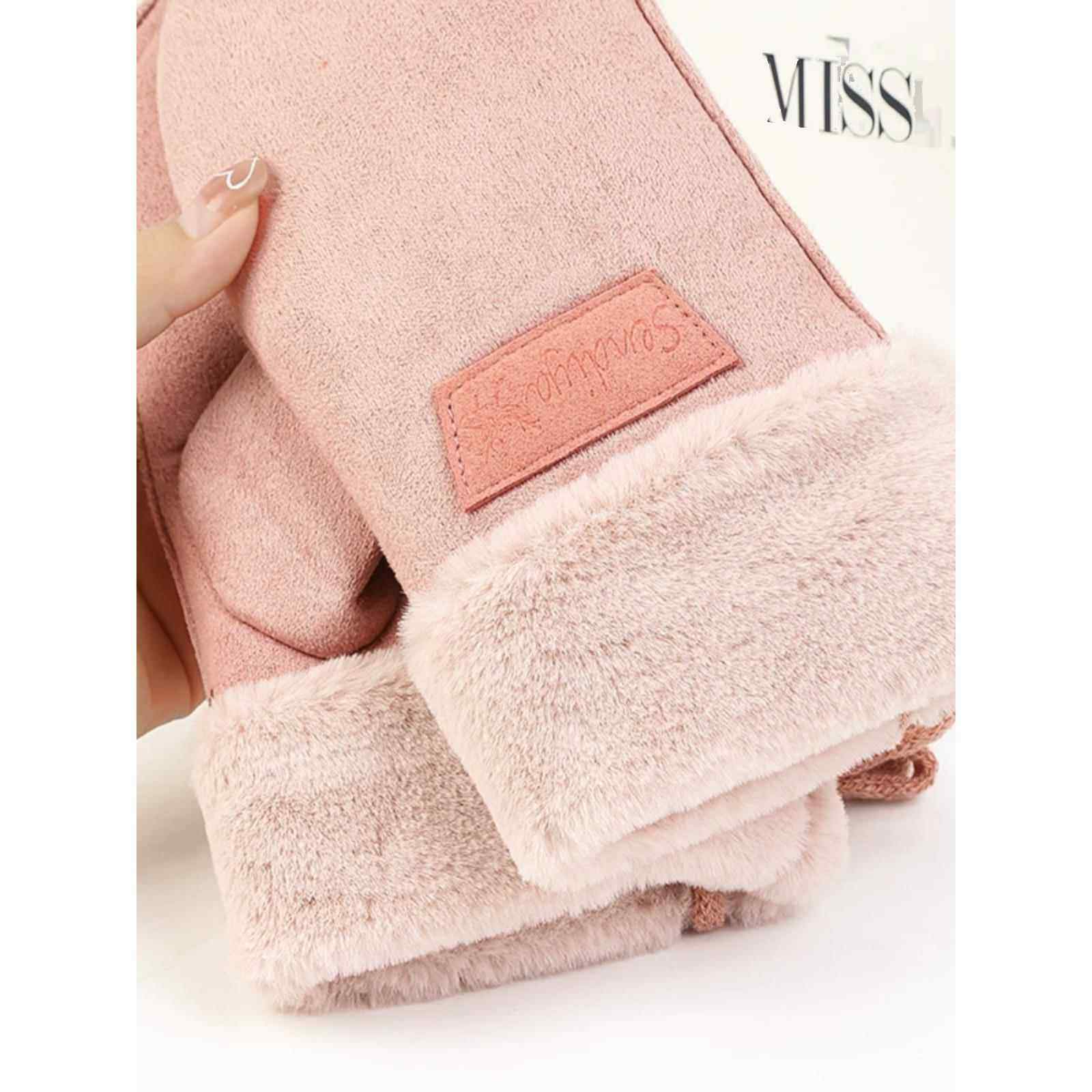 闷子手套男女2026新款冬季东北麂皮绒加绒加厚保暖防风骑车棉手套,淘宝优惠券,粉丝福利购,淘宝优惠卷