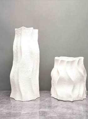 简约现代电镀树脂花器摆件样板间售楼处家居客厅桌面软装饰品