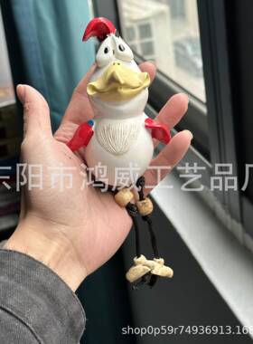 新款跨境有趣的鸡花园庭院树脂雕像工艺品摆件恶搞栅栏家居装饰