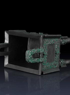 纯黄铜司母戊鼎摆件办公室客厅家居装饰青铜器鼎盛千秋工艺品铜鼎