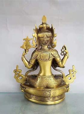 铜密宗观音摆件家居供奉装饰礼品工艺品