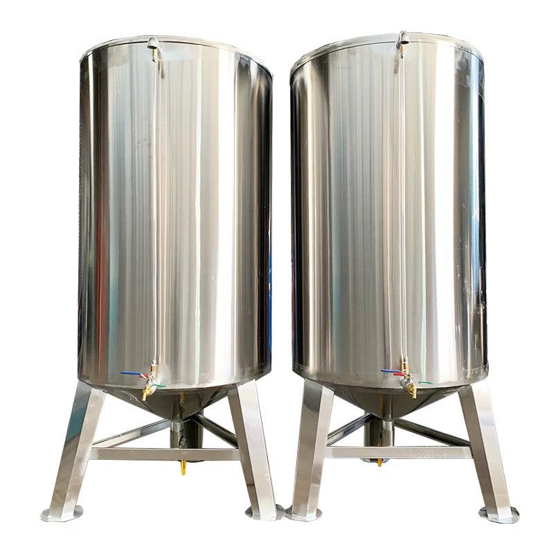 Stainless steel storage tank vertical horizontal wine storage tank oil tank white steel sealed fermentation tank food machine commercial