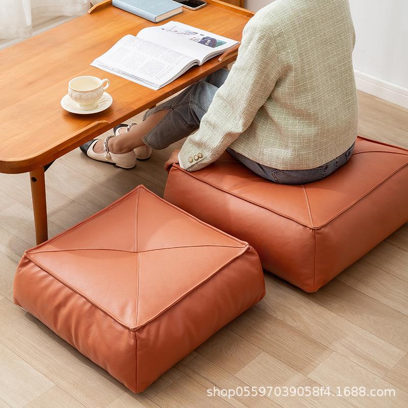 Japanese-style thickened futon leather tatami bay window seat cushion square seat pier on the ground home meditation lazy seat cushion