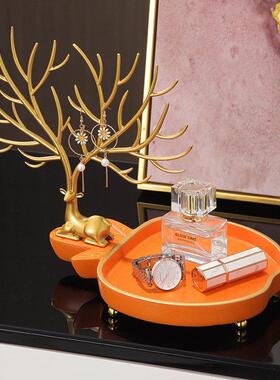 福鹿钥匙收纳玄关摆件客厅电视柜轻奢高档入户鞋柜装饰家居工艺礼