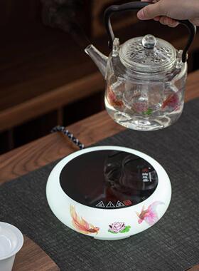 2025新款电陶炉煮茶器泡茶壶家用煮茶国风玻璃壶养生炉静音电围炉