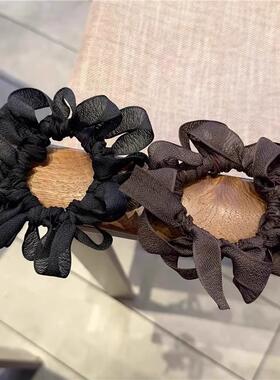 Dongdaemun Style Korean Bow Bun Hair Band, Women's Hair Ties