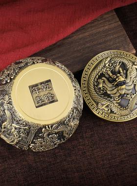 铜工艺品黄铜茶叶罐龙凤茶叶罐铜