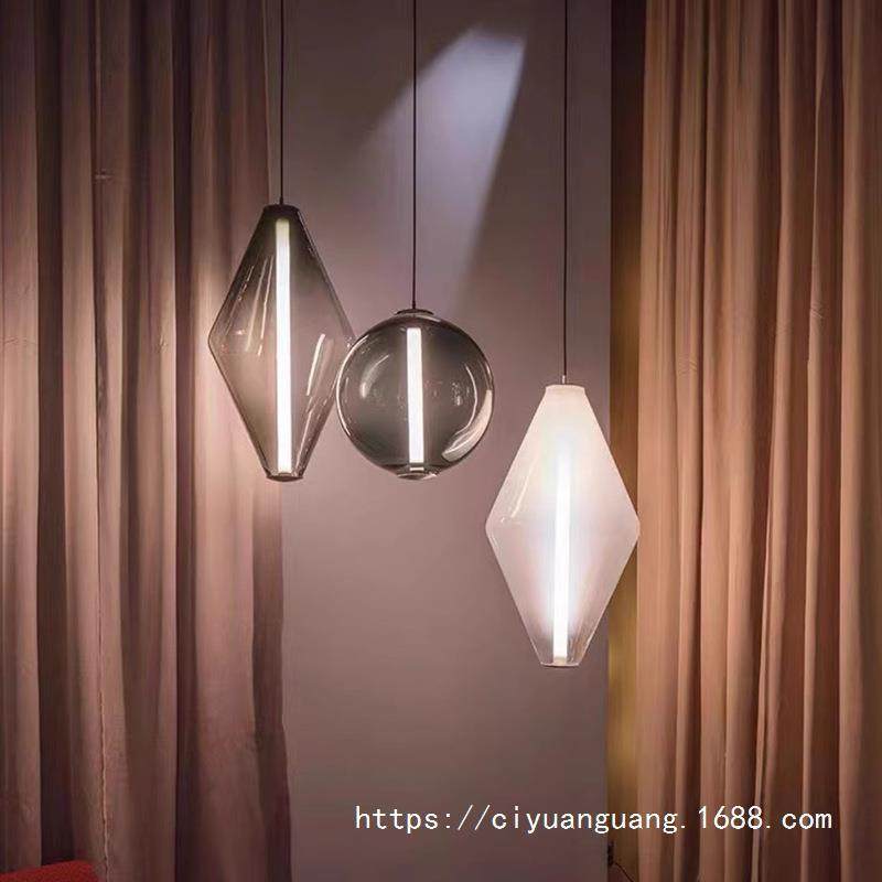 极简餐厅吊灯现代设计师款卧室床头灯书房LED灯具轻奢北欧现代灯,淘宝优惠券,粉丝福利购,淘宝优惠卷