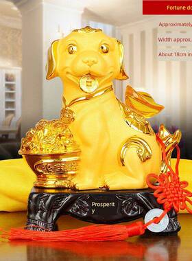 旺狗招财摆件，生肖狗存钱罐，客厅，酒柜，门厅，物业装饰，开业