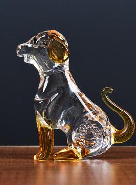 水晶狗狗十二生肖鼠牛虎兔龙蛇马羊猴鸡狗猪动物家庭汽车生肖摆件