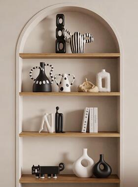 创意中古风客厅酒柜开放格展示柜摆件陶瓷全套小众高级感民宿软装