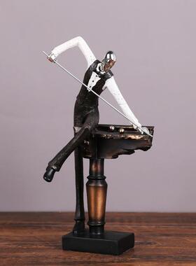 台球桌球人物摆件礼品客厅桌面办公室酒店软装创意家居装饰工艺品