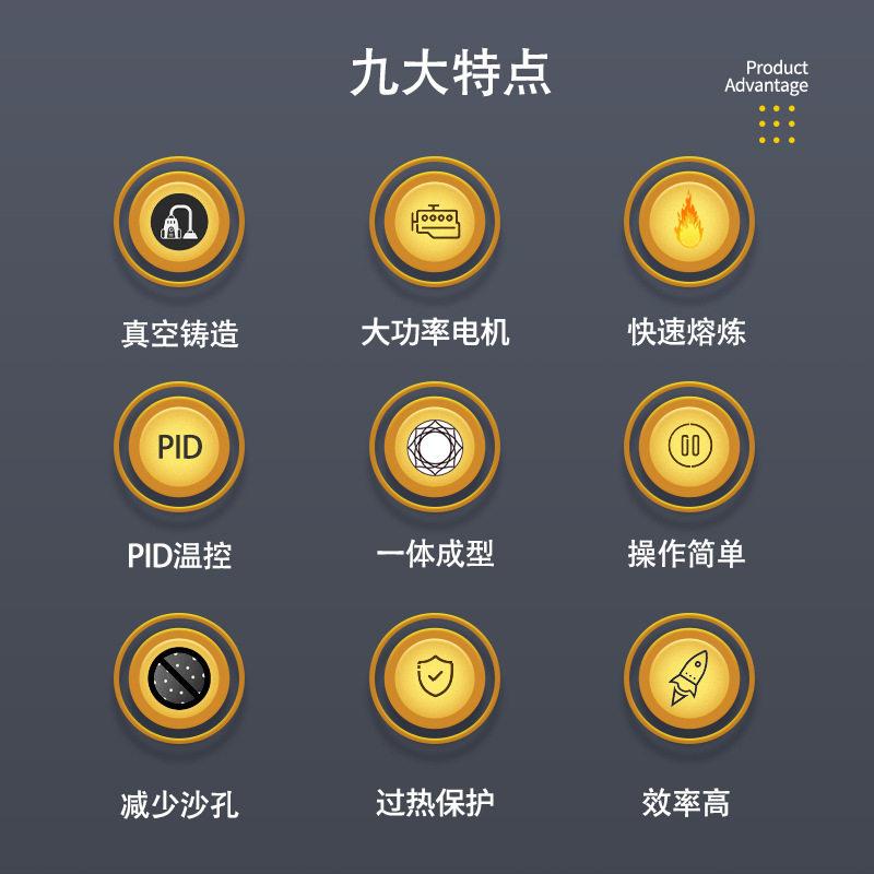 Jewelry casting machine vacuum fully automatic gold and silver pouring mold machine bracelet ring Buddha statue crafts die casting machine equipment