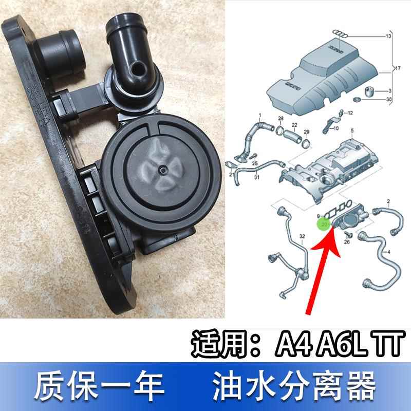 适配奥迪废气阀A4 C6 B7 TT A6L 2.0T真空压力阀油气油水分离器 - 图0